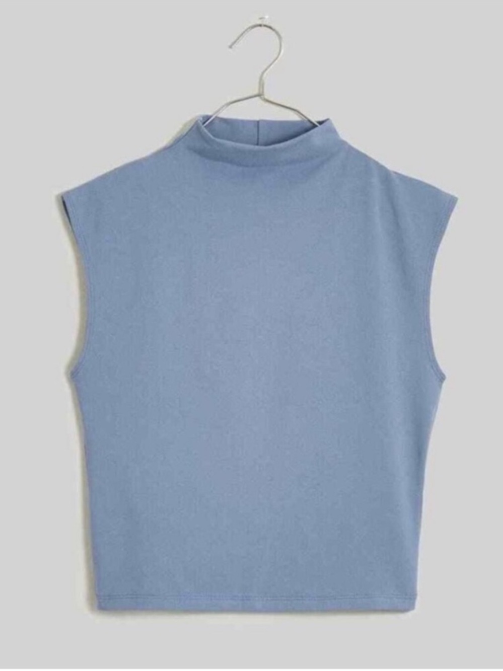 Madewell Blue Funnel Neck Top